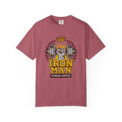 Iron Man Fitness Center Logo Graphic Design Image T-Shirt