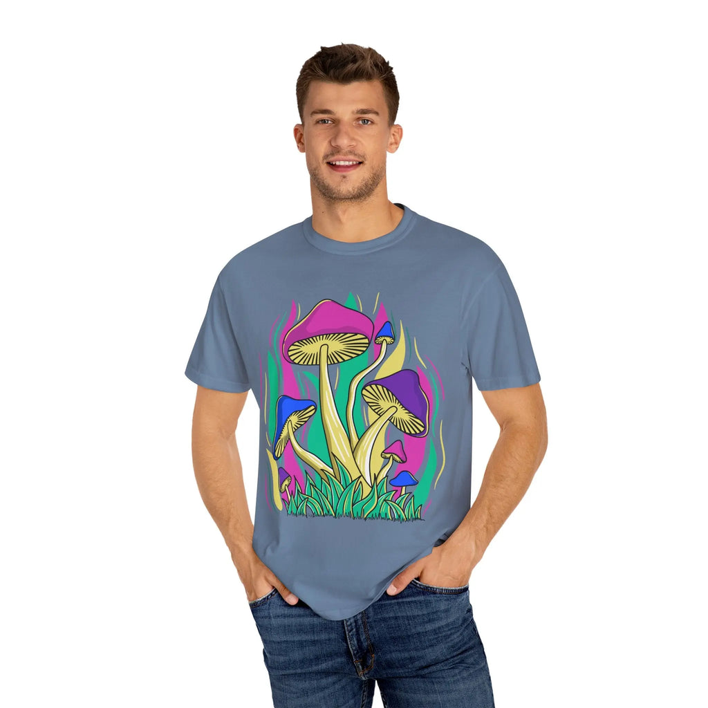 Psychedelic Mushroom Tee - Funky Art Cottagecore - Sinful Threads