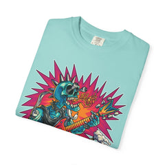 Rock Skull Guitarist Tee – Punk Metal Skeleton Shirt