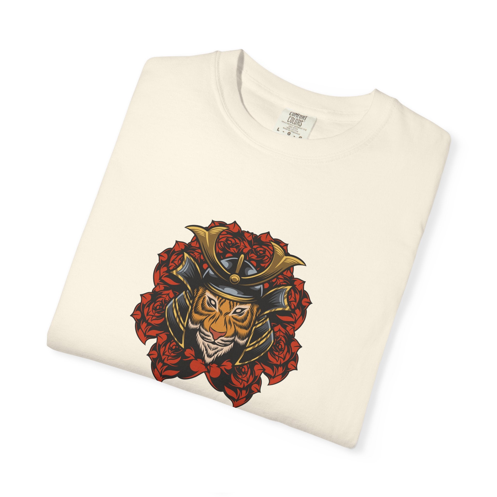 Samurai Tiger Shirt - Japanese Floral Tee - Cool Art Gift - Sinful Threads
