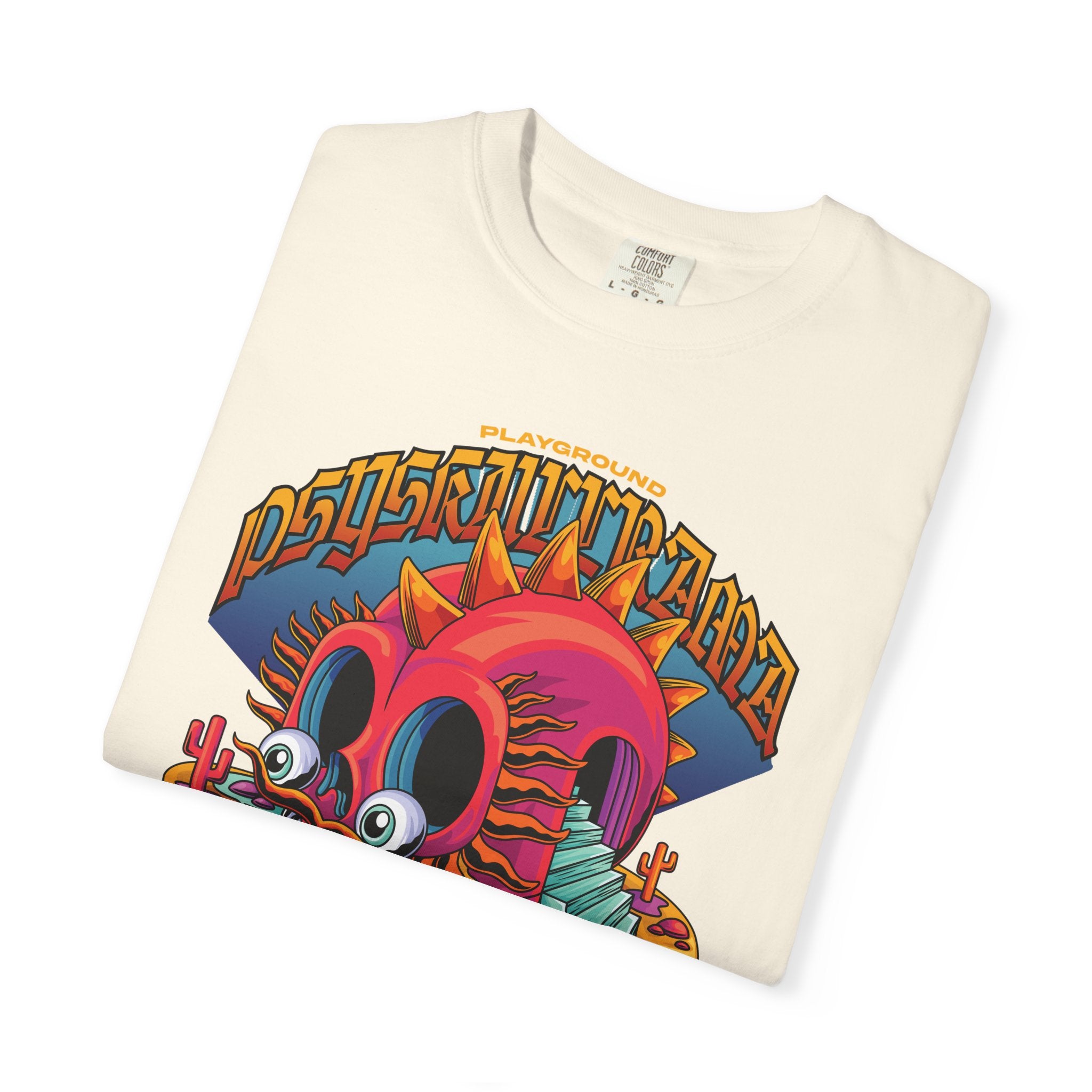 Surreal Skull Playground Tee – Weirdcore Skull Shirt – Colorful Art - Sinful Threads