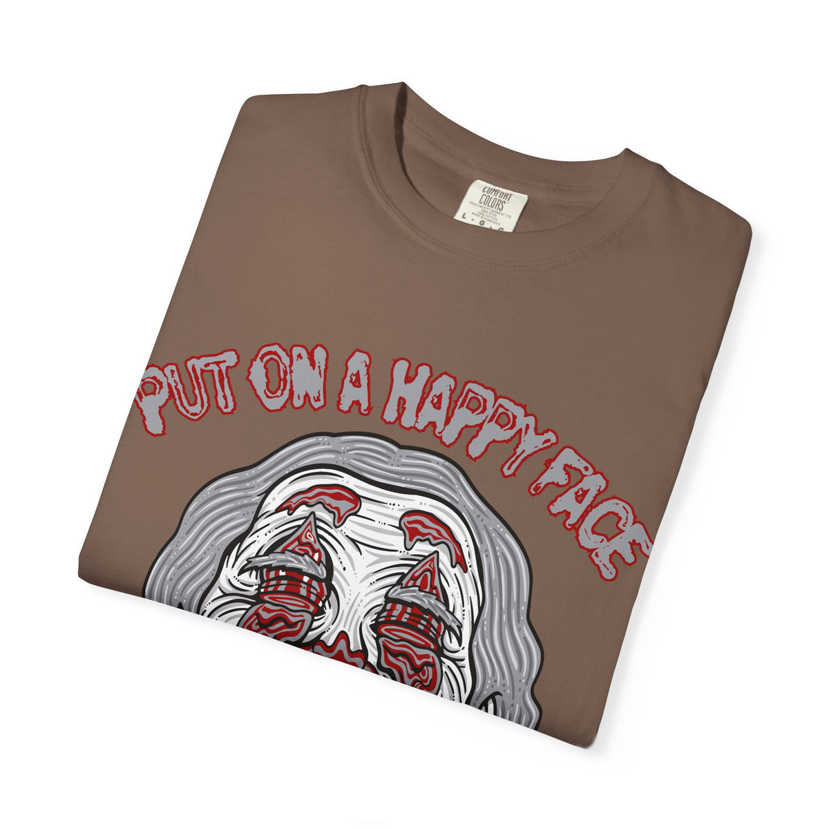 Trippy Clown Shirt - Put On Happy Face Psychedelic Tee Fun