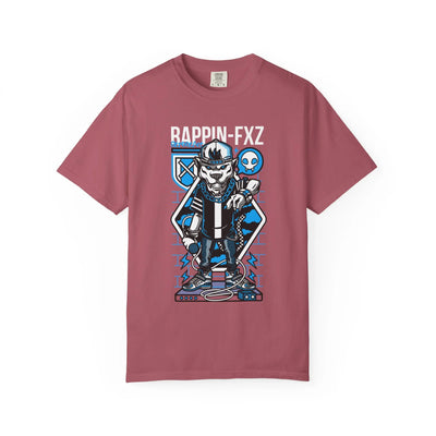 Gangster Wolf with Microphone Urban Art Drawing T-Shirt - Sinful Threads