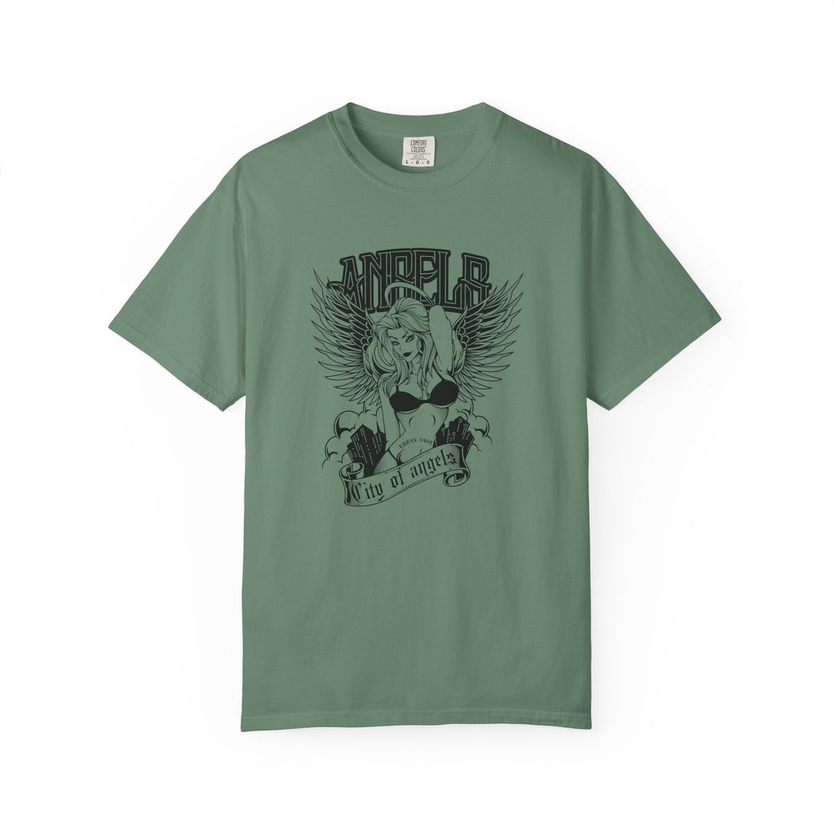 City of Angels Urban Angel Girl with Wings Graphic T-Shirt