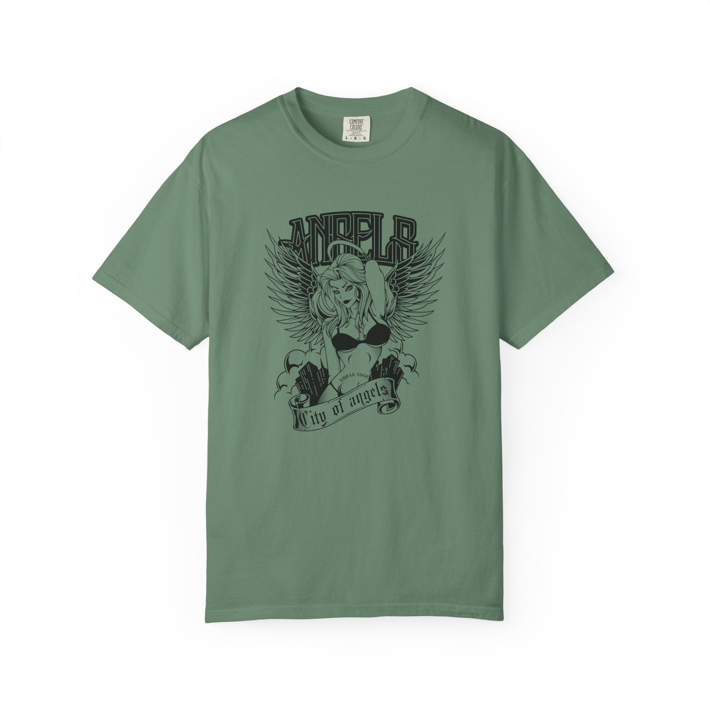 City of Angels Urban Angel Girl with Wings Graphic T-Shirt - Sinful Threads