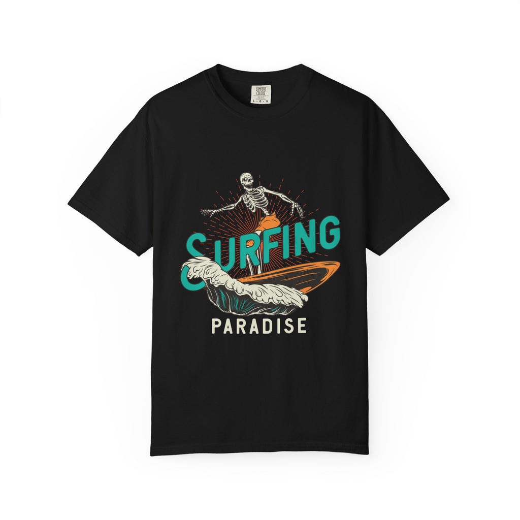 Surfing Skeleton Shirt - Funny Skeleton Tee - Retro Surf Gift - Sinful Threads