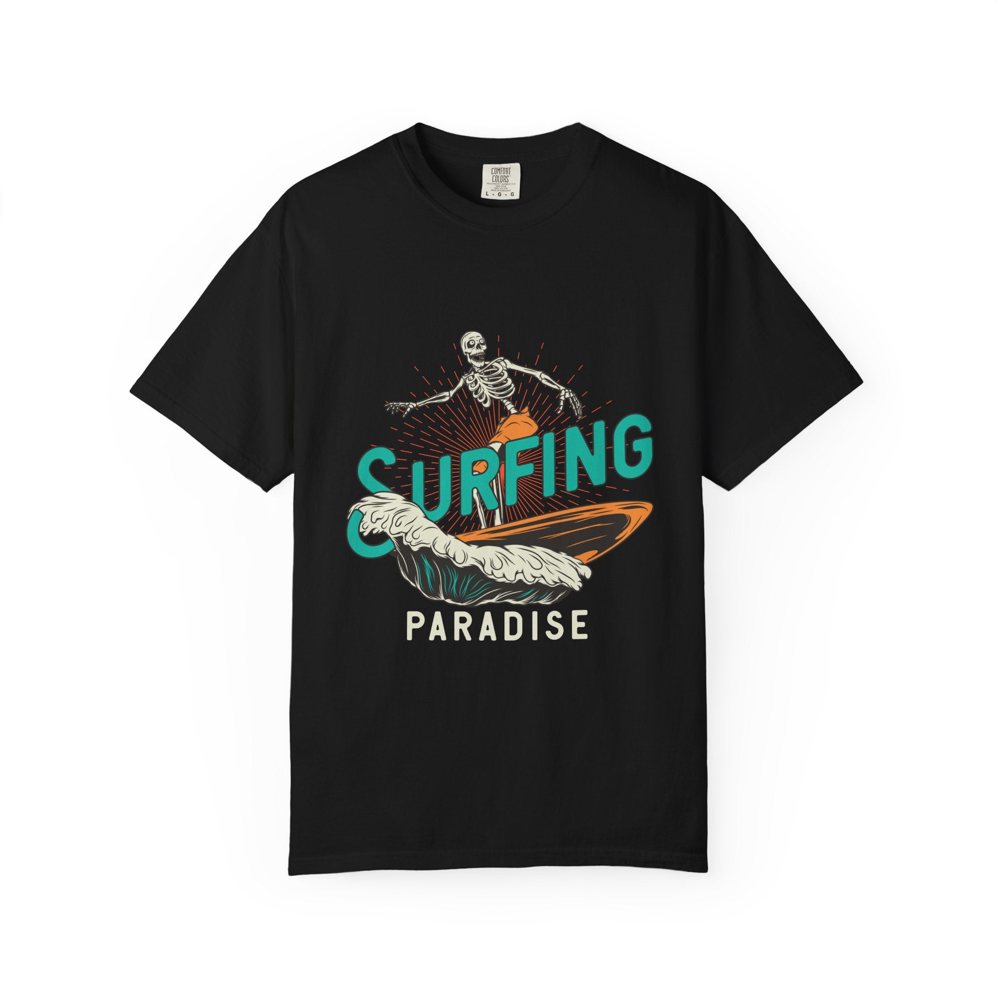 Surfing Skeleton Shirt - Funny Skeleton Tee - Retro Surf Gift - Sinful Threads