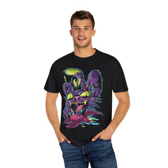 Cartoon Cat Tee - Trophy Hunter Graffiti Style Funny Cat Shirt