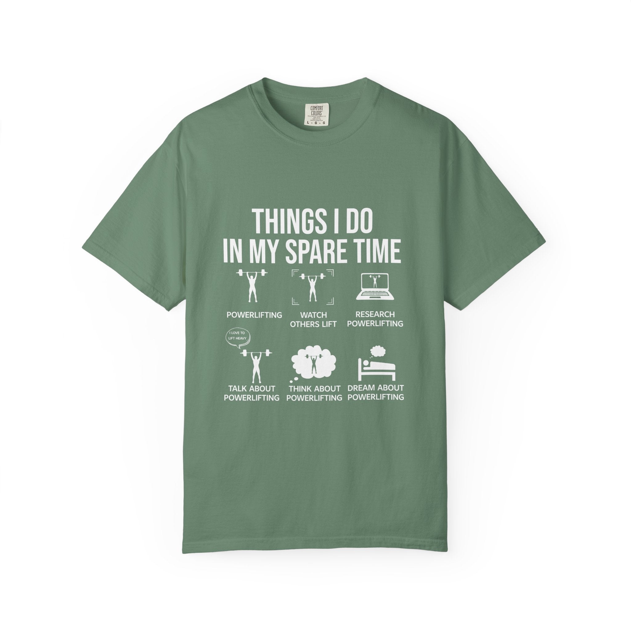 Things I Do Powerlifting T-Shirt - Funny Gym Gift - Sinful Threads