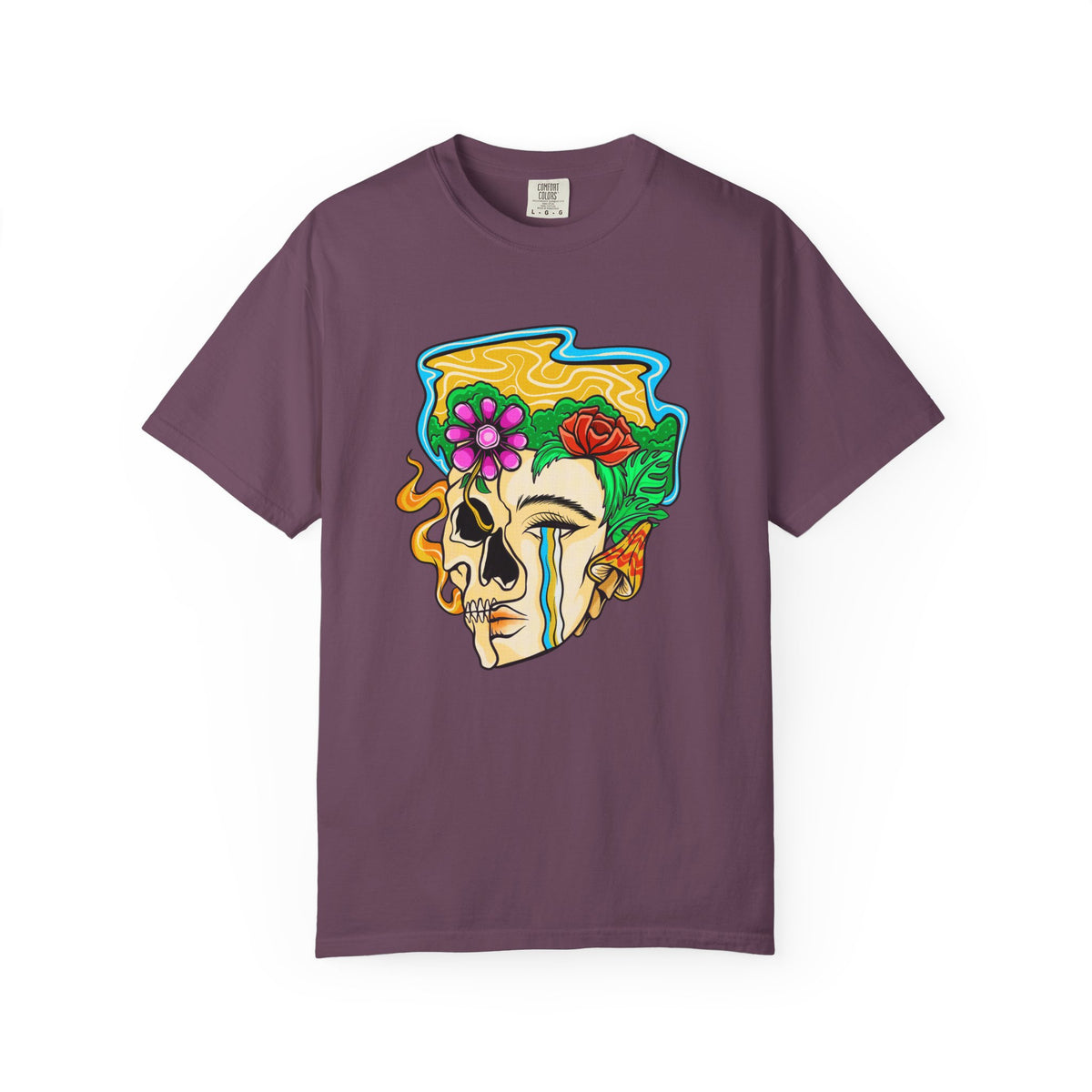 Floral Skull Shirt - Skeleton Graphic Tee - Artistic Gift