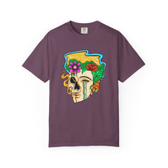 Floral Skull Shirt - Skeleton Graphic Tee - Artistic Gift