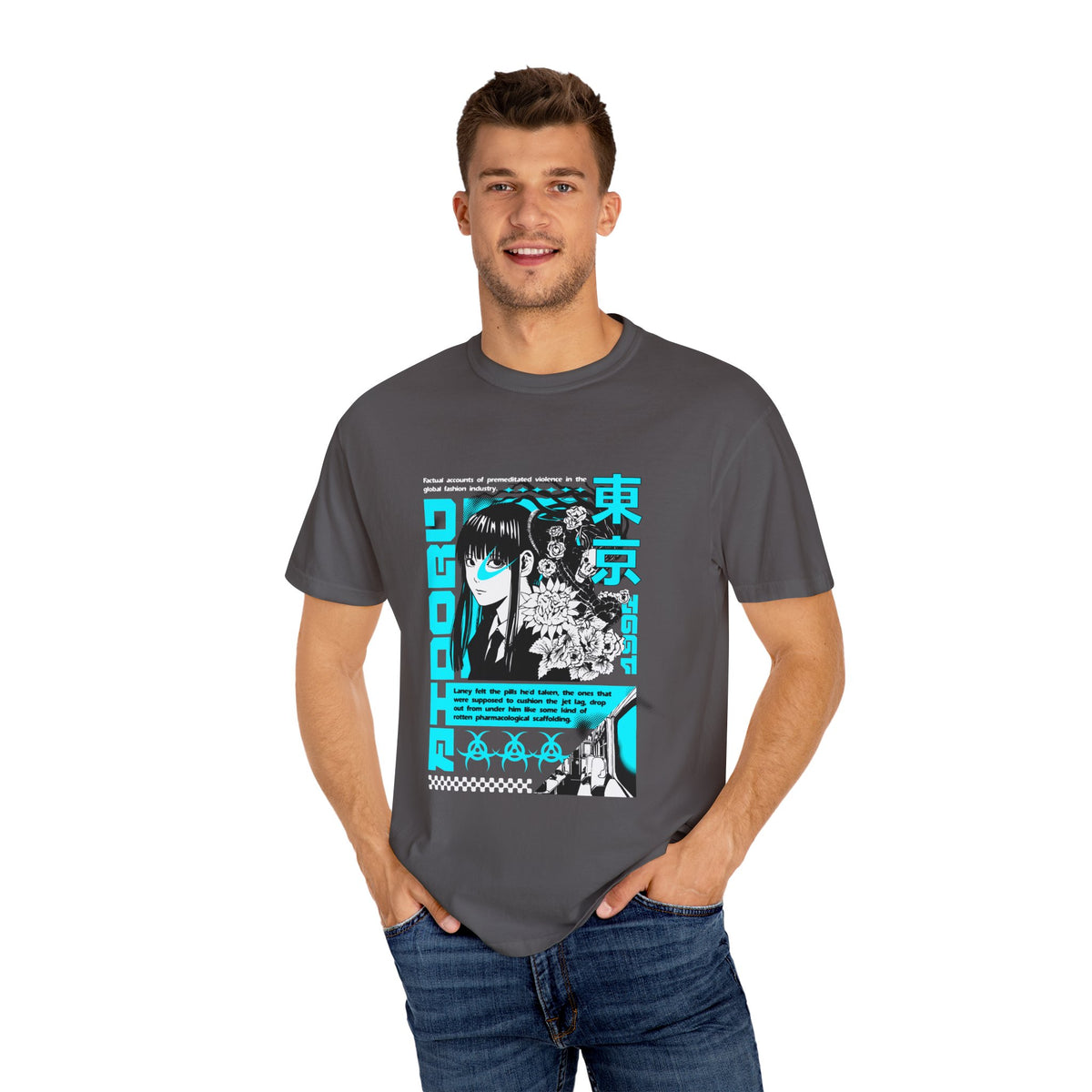 Anime Grunge Tee - Tokyo Y2K Vaporwave - Street Gift
