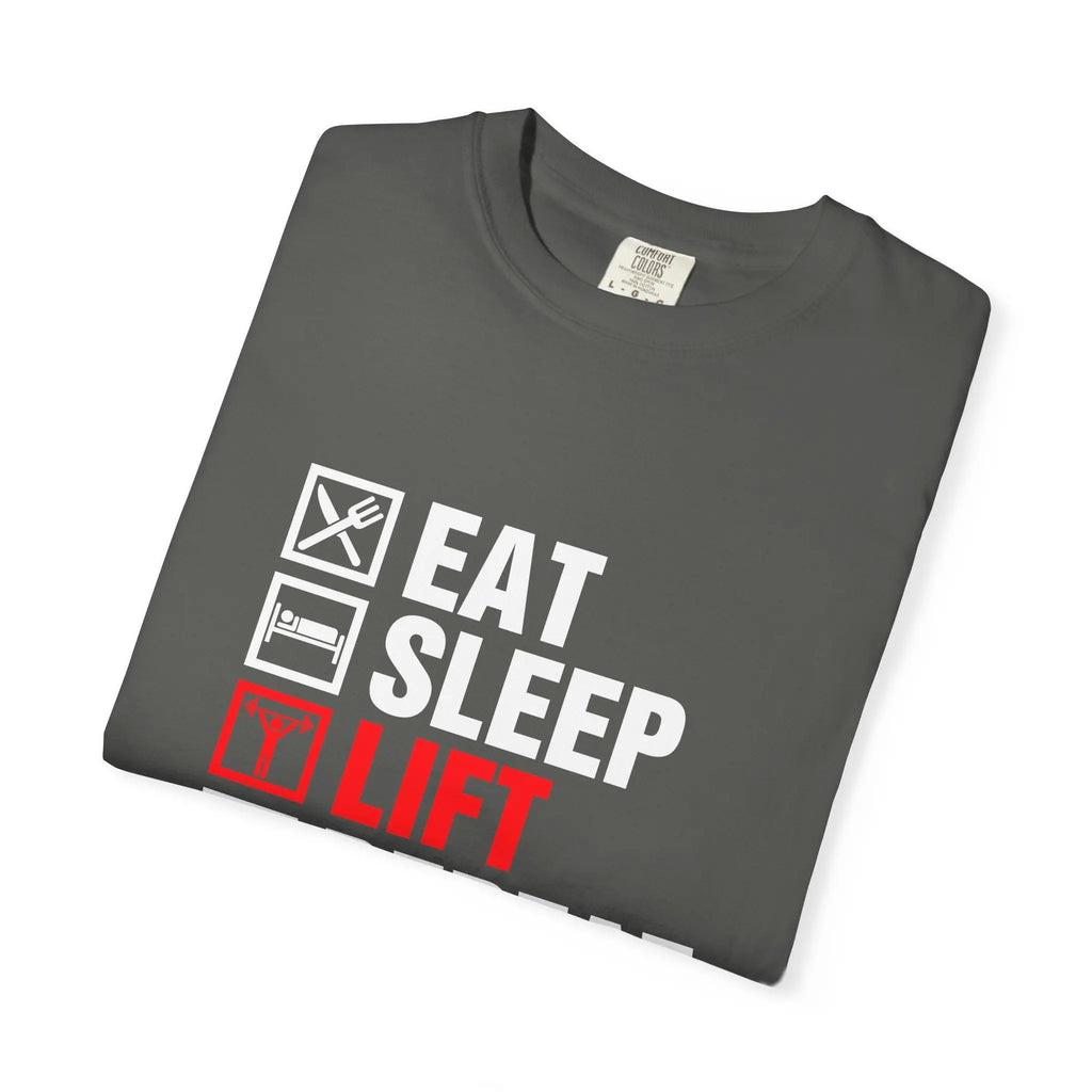 Eat Sleep Lift Repeat Fitness Training Motivation T-Shirt Printify