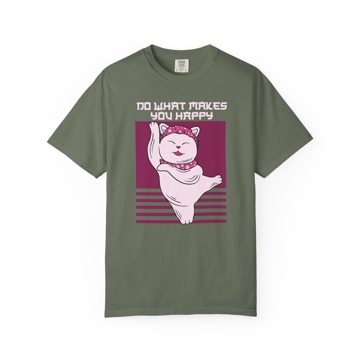 Lucky Cat Shirt - Maneki Neko Tee - Happy Quote Gift