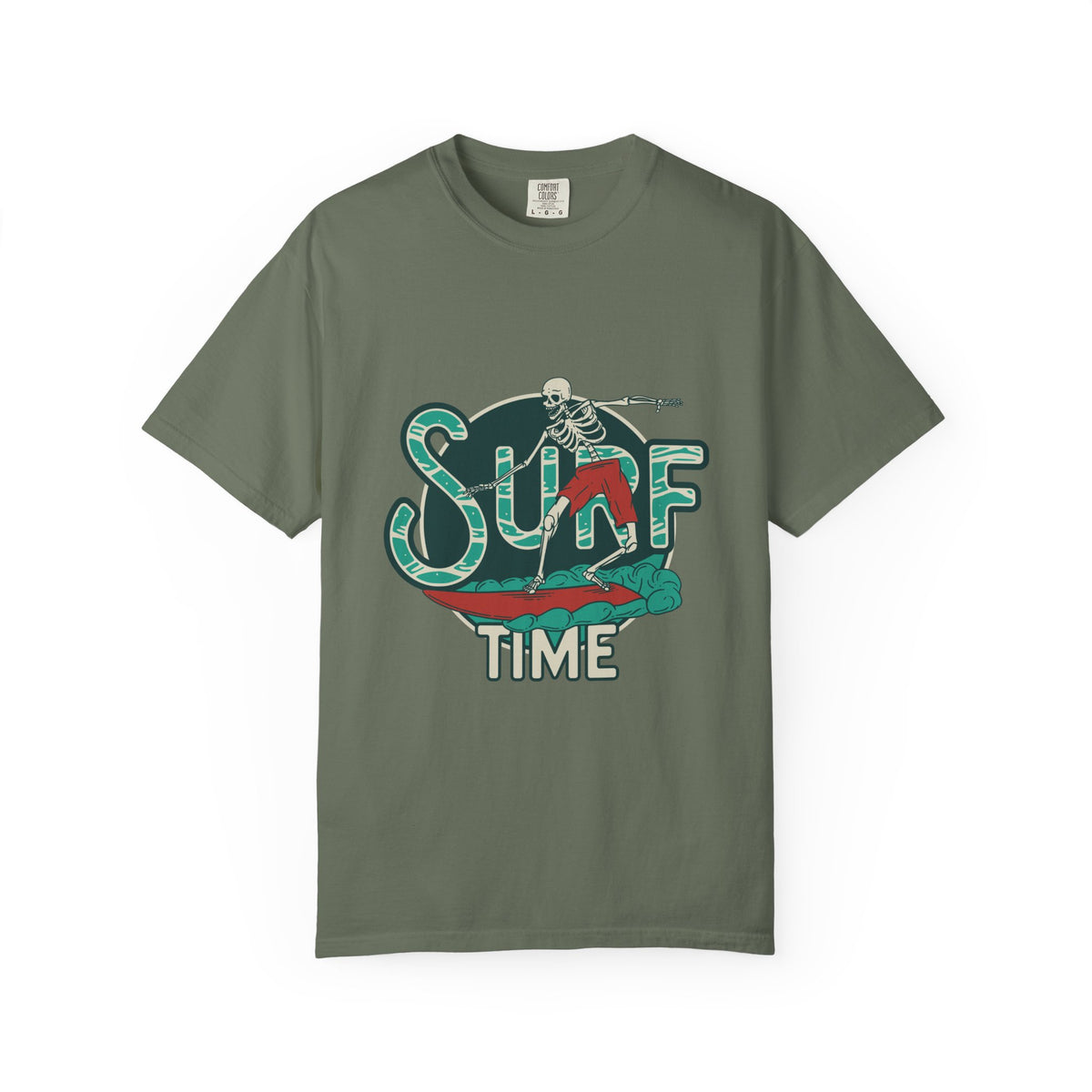 Skeleton Surfer Shirt - Surf Time Tee - Cool Beach Gift