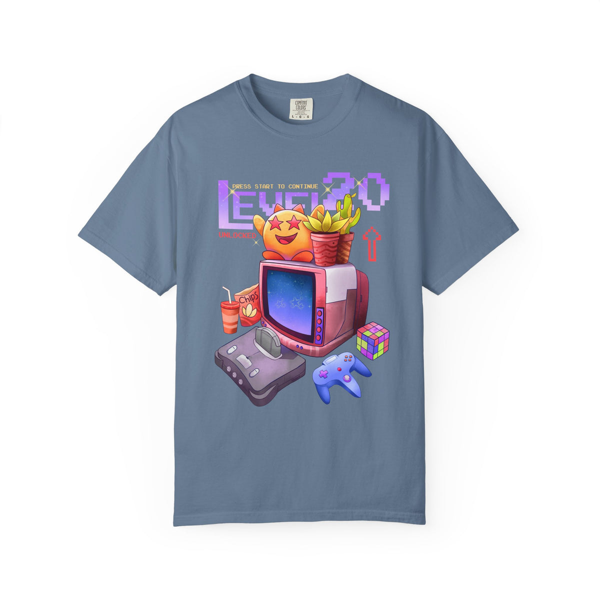 Retro Gaming Tee - Level 20 Pixel - 90s Birthday Gift