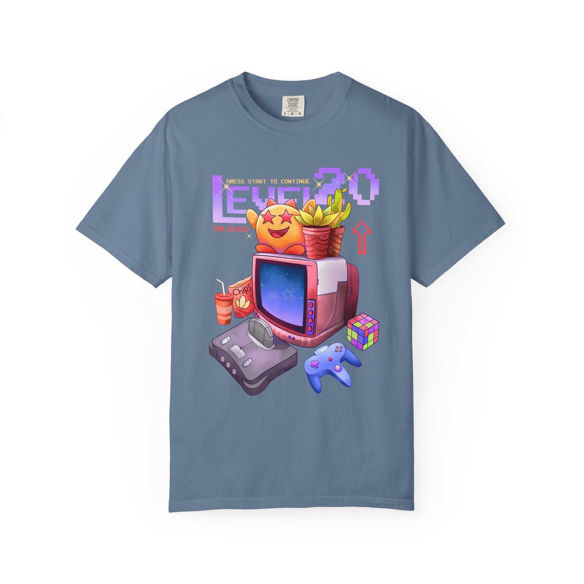 Retro Gaming Tee - Level 20 Pixel - 90s Birthday Gift - Sinful Threads
