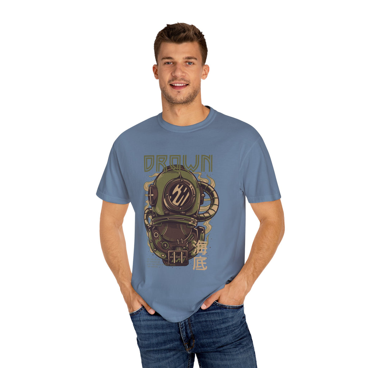 Drown Deep Sea Diver With Quote Graphic Cool Design T-Shirt