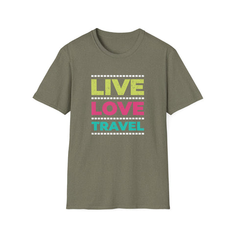 Cool Travel Shirt - Live Love Travel Lifestyle Tee Gift