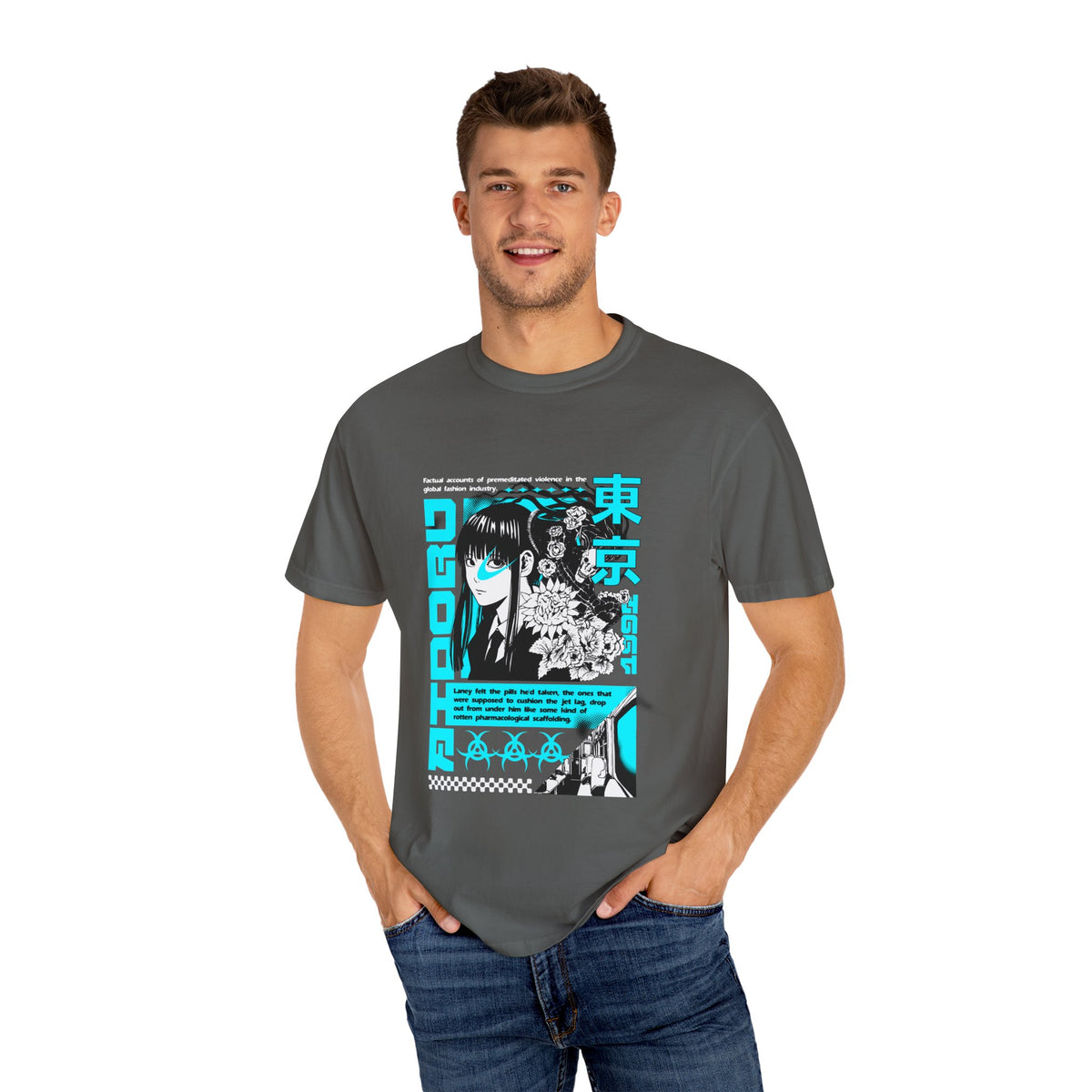 Anime Grunge Tee - Tokyo Y2K Vaporwave - Street Gift