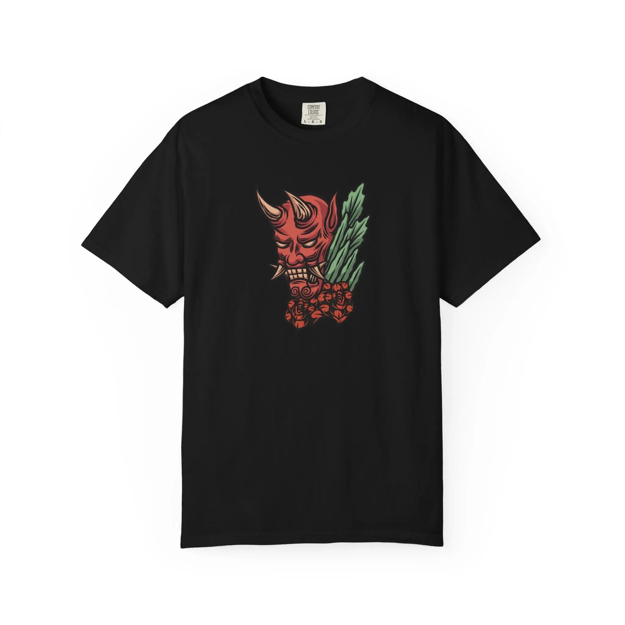 Oni Mask T Shirt - Japanese demon tee - Sinful Threads