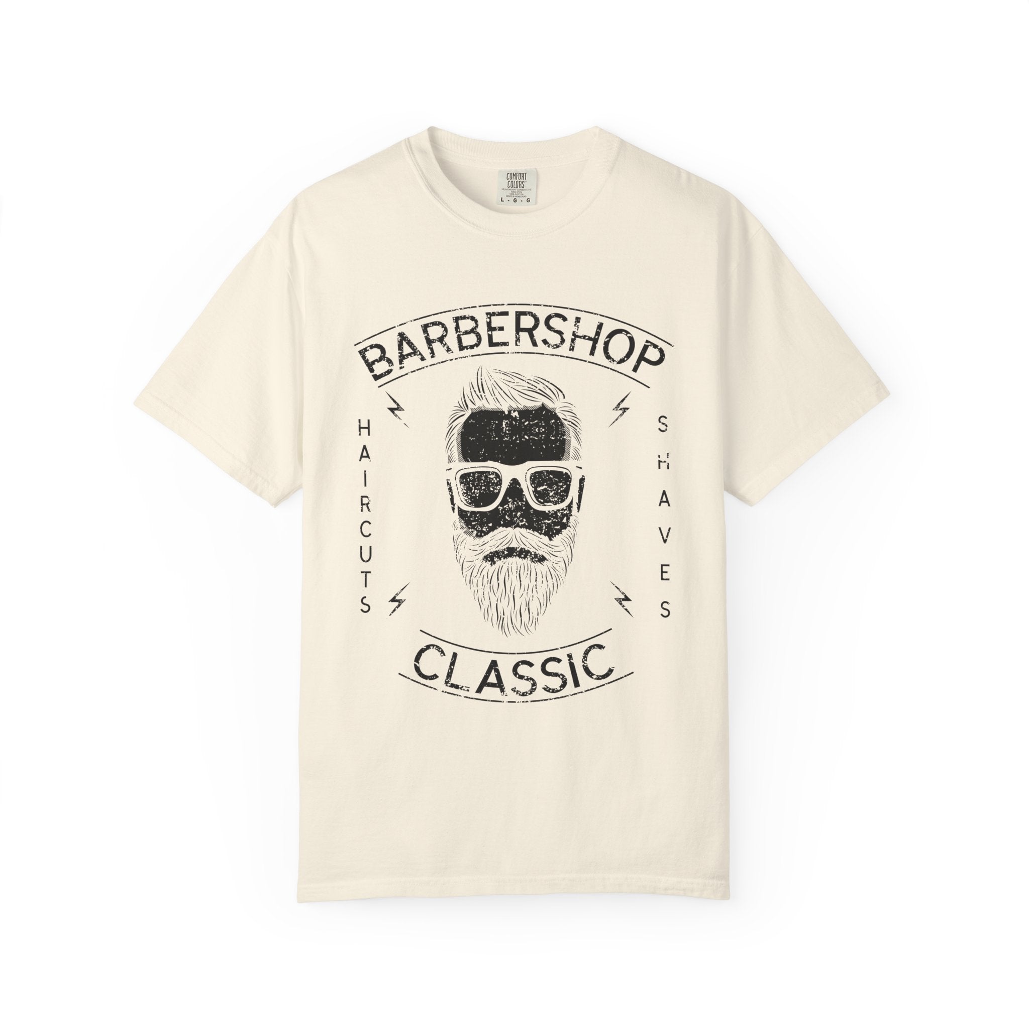 Barbershop Haircuts Shaves Classic Design Trendy T-Shirt - Sinful Threads