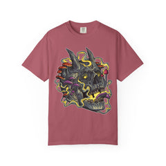 Gothic Mushroom Tee - Horned Skull Deathcore Shirt Gift