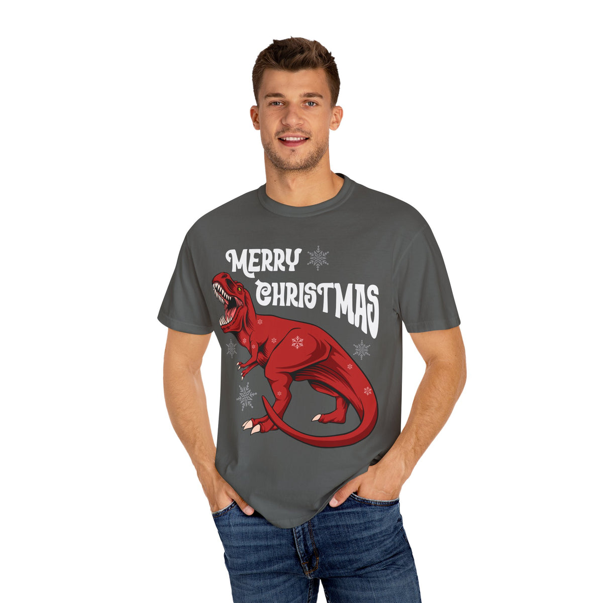 Christmas T Rex Tee - Funny Holiday Dinosaur Gift