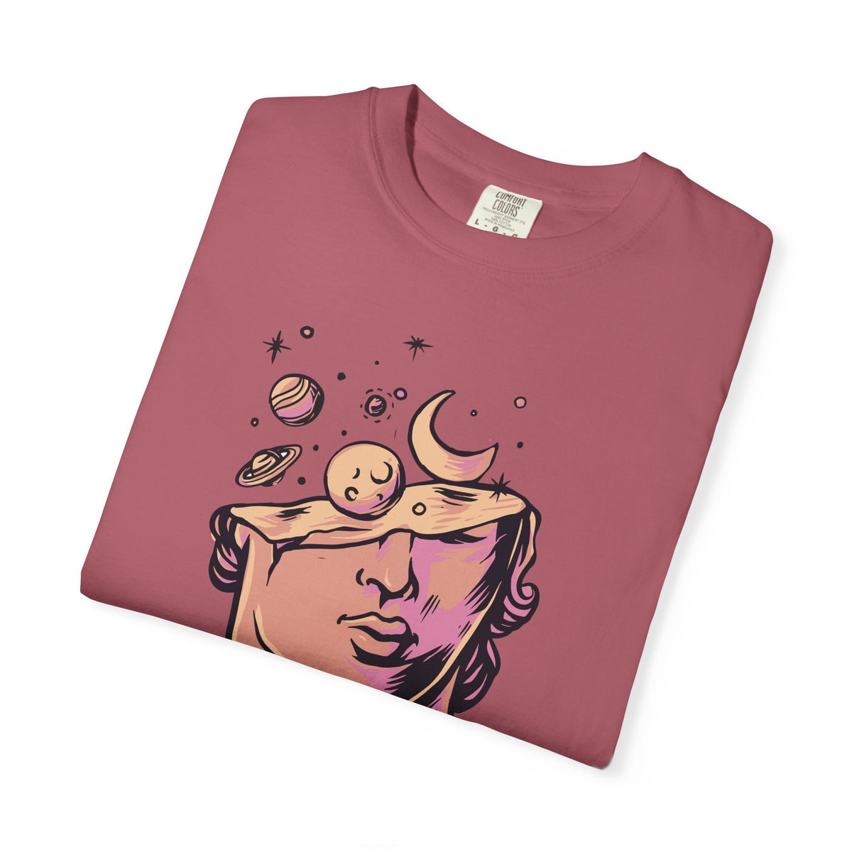 Celestial Space Bust Creative Unique Style T-Shirt - Sinful Threads