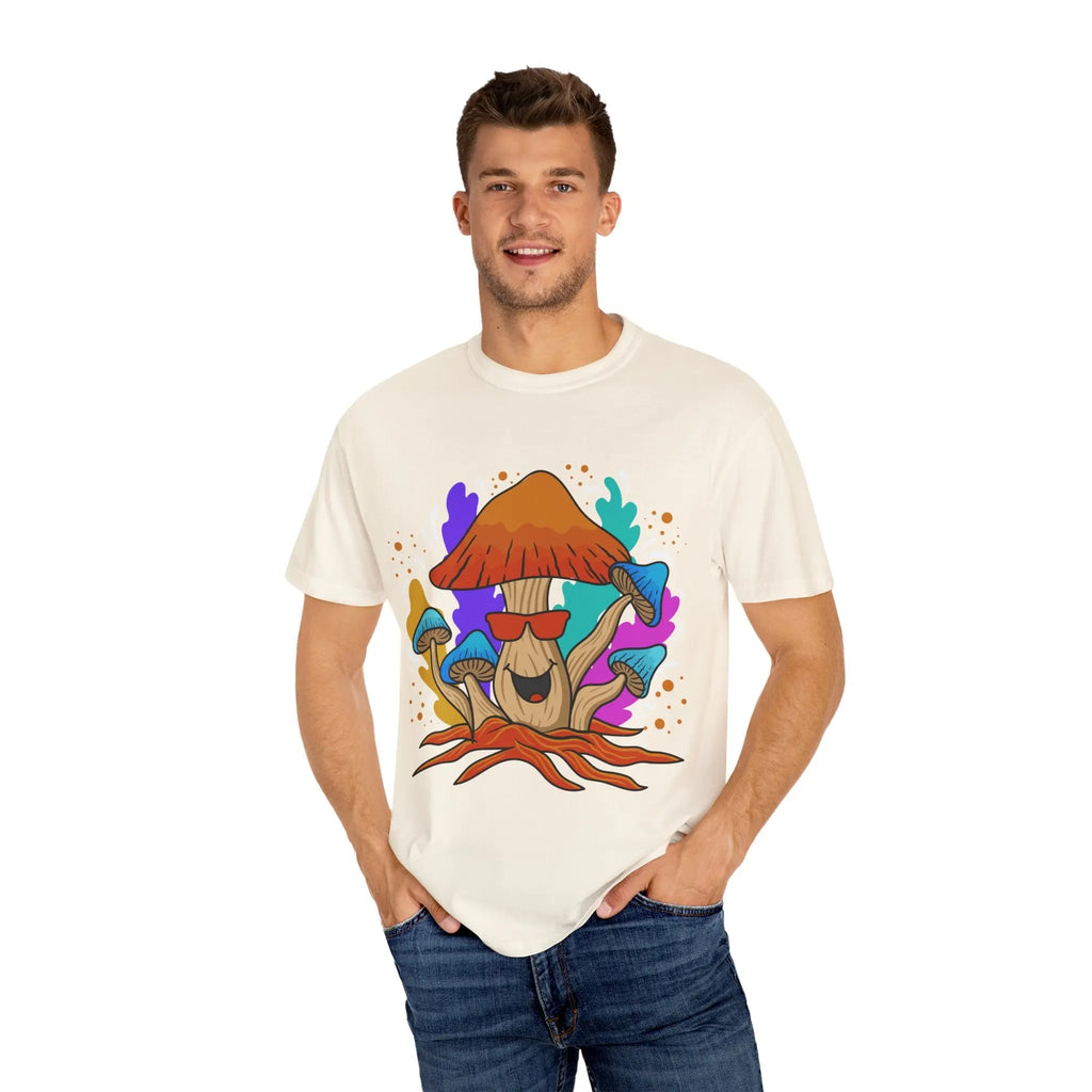 Psychedelic Mushroom Tee - Trippy Sunglasses Fungi Gift - Sinful Threads