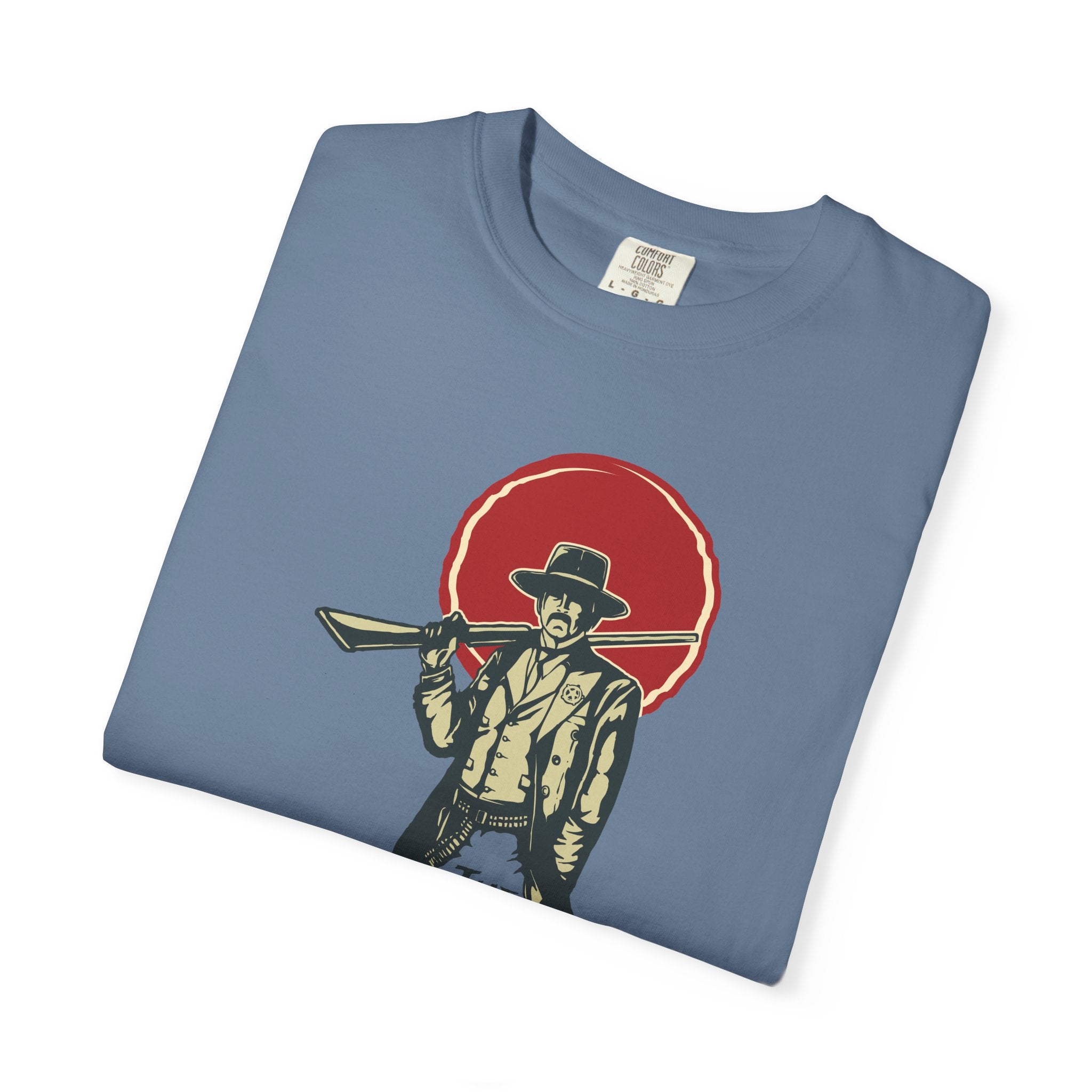 Sheriff Graphic Tee Law Behind Suit - Western Unisex - Sinful Threads
