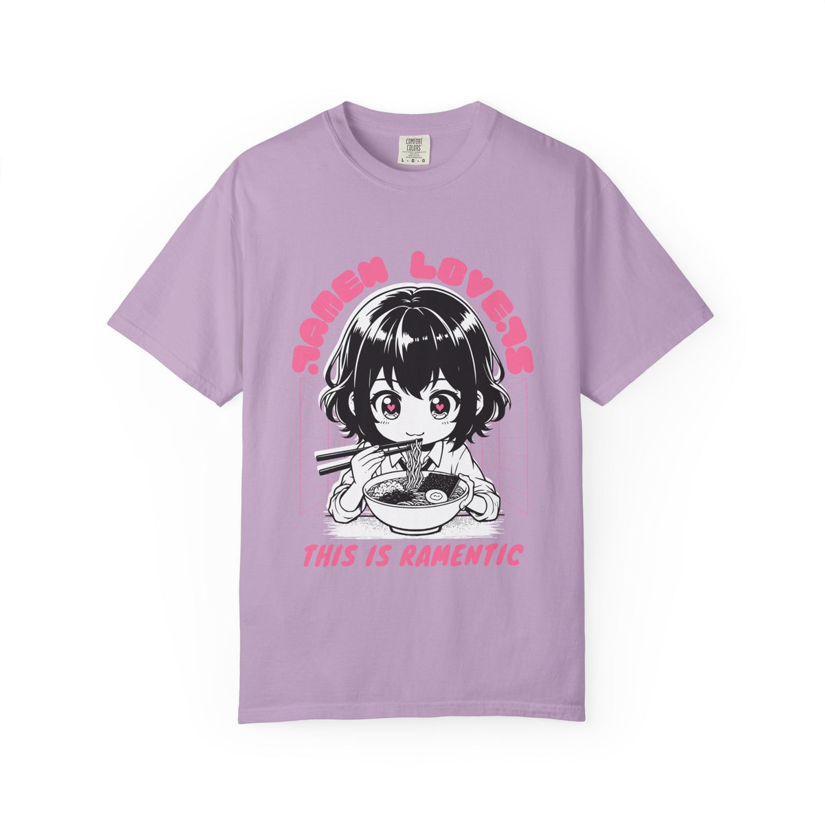Ramen Lovers Tee - Romantic Anime Girl - Kawaii Gift