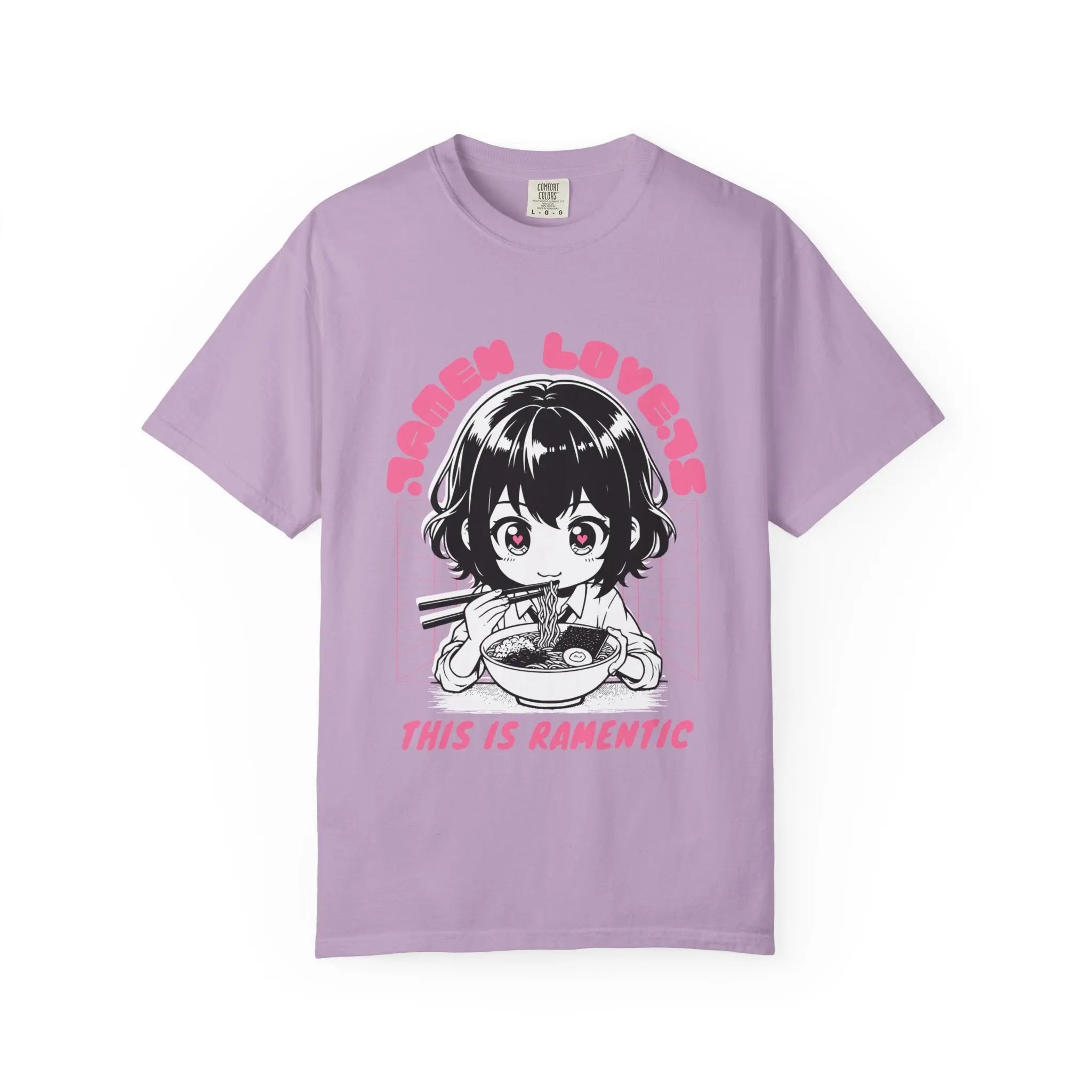 Ramen Lovers Tee - Romantic Anime Girl - Kawaii Gift - Sinful Threads