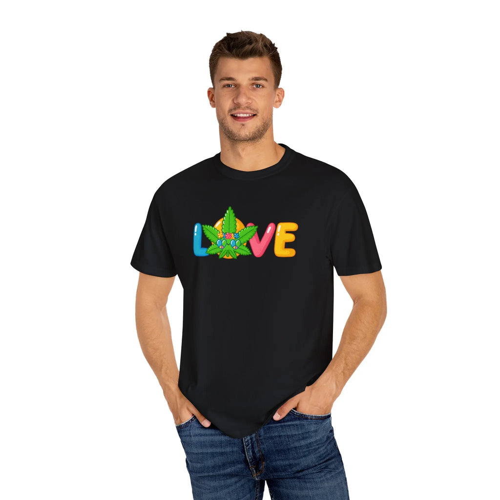 Love Stoner Graphic Shirt - Buy Minimalist Cannabis Valentine Gift - Sinful Threads