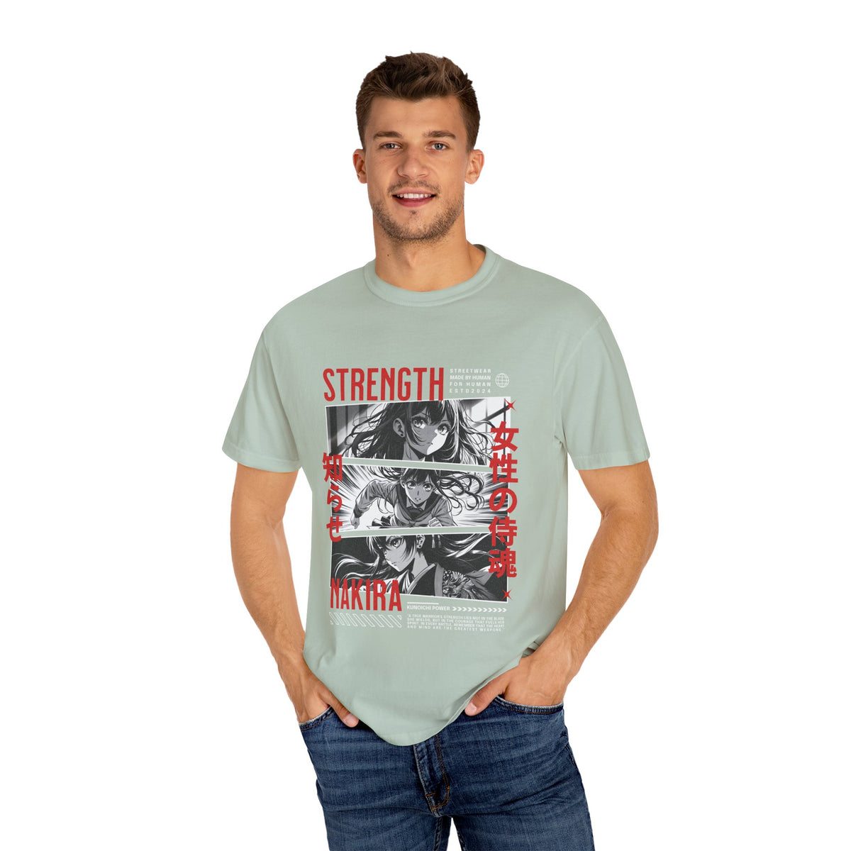 Strength Manga Tee - Cool Girl Samurai - Warrior Gift