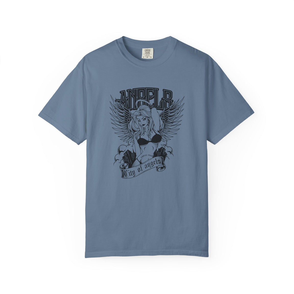 City of Angels Urban Angel Girl with Wings Graphic T-Shirt