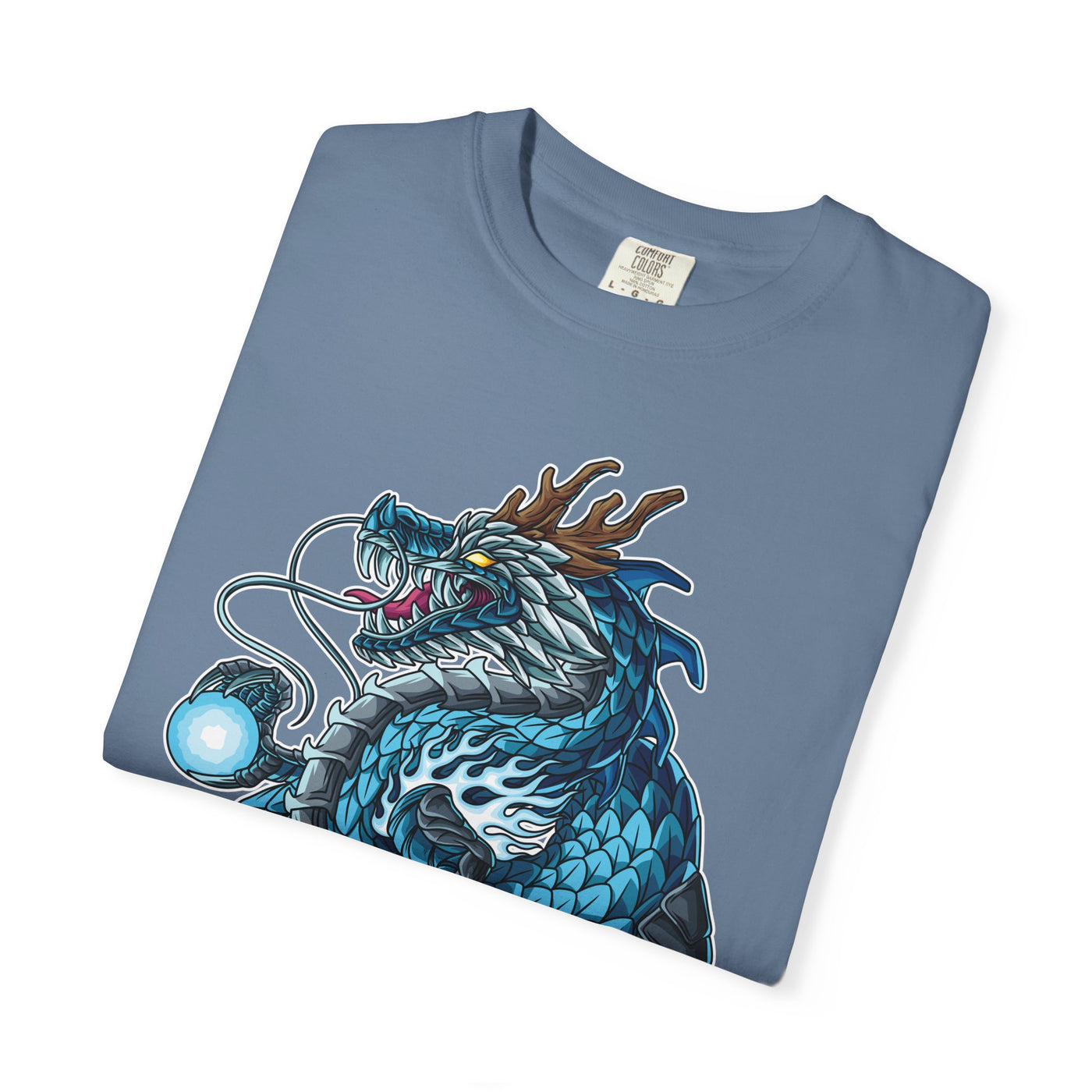 Eastern Dragon Tee - Blue Fantasy Mythical Creature Gift - Sinful Threads