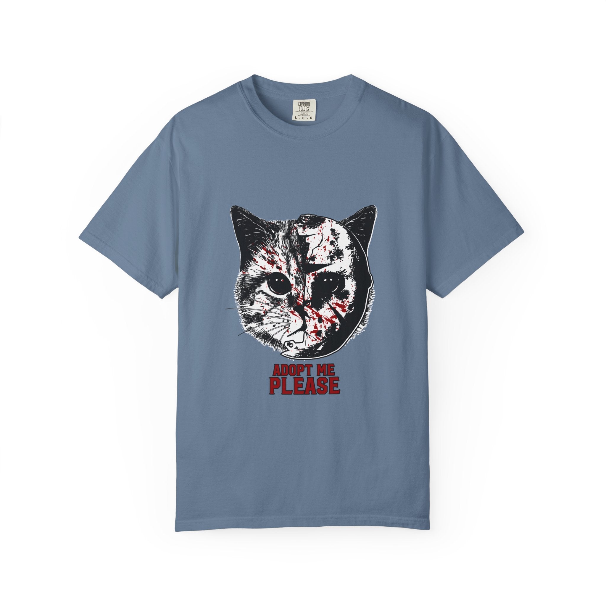 Horror Cat Tee - Spooky Jason Kitty - Friday 13th Shirt - Sinful Threads