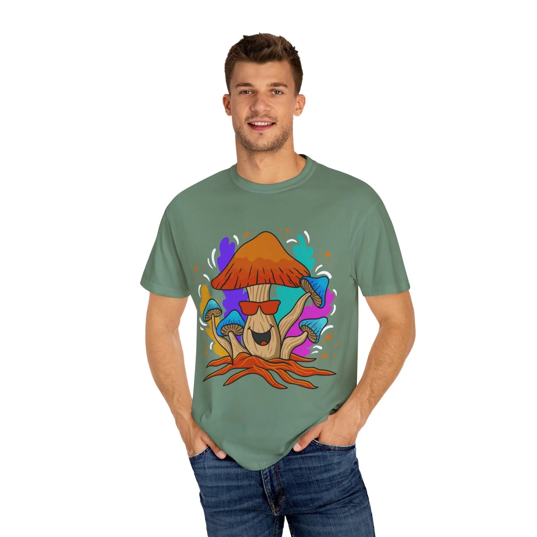 Psychedelic Mushroom Tee - Trippy Sunglasses Fungi Gift - Sinful Threads