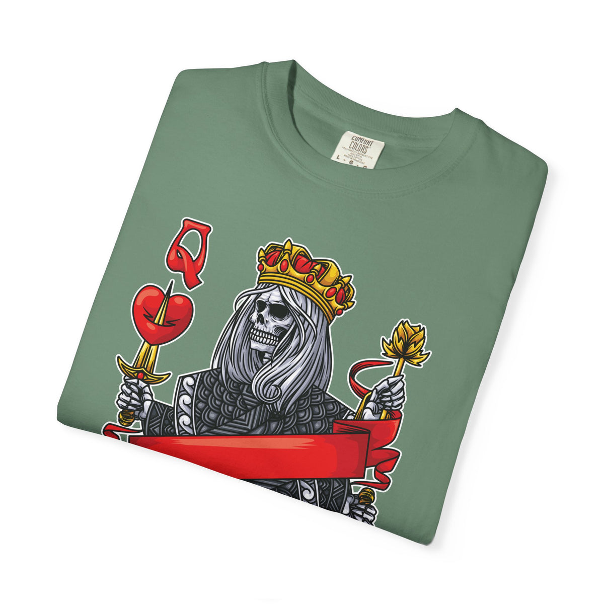 Red Queen T-shirt – Skull Graphic Top – Queen of Hearts