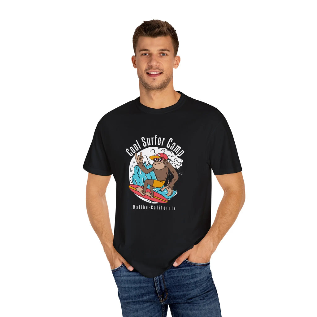 Malibu California Cool Surfing Monkey Graphic Casual Wear T-Shirt - Sinful Threads