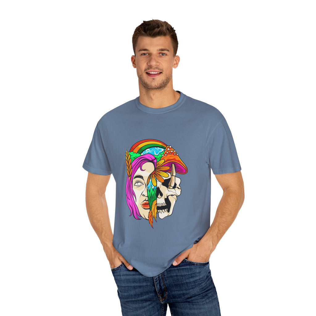 Psychedelic Skull Tee - Colorful Trippy Clothing for Women - Sinful Threads