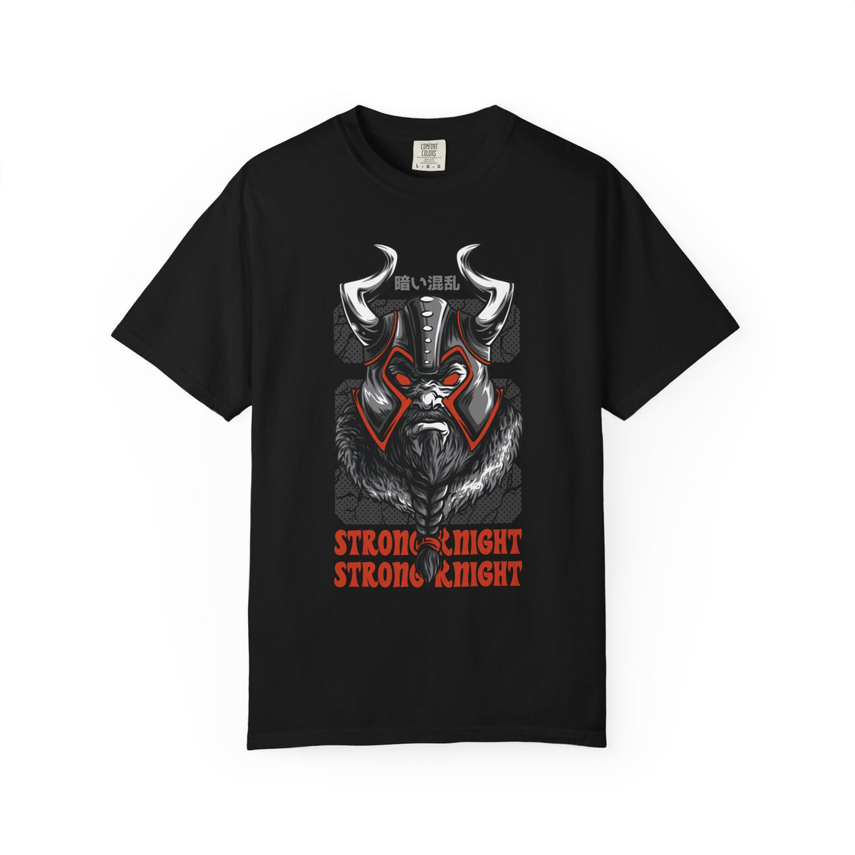Strong Knight Design with Bold Graphics T-Shirt