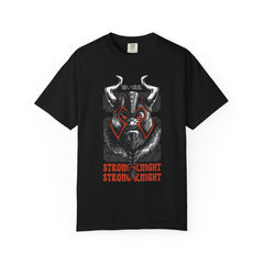 Strong Knight Design with Bold Graphics T-Shirt