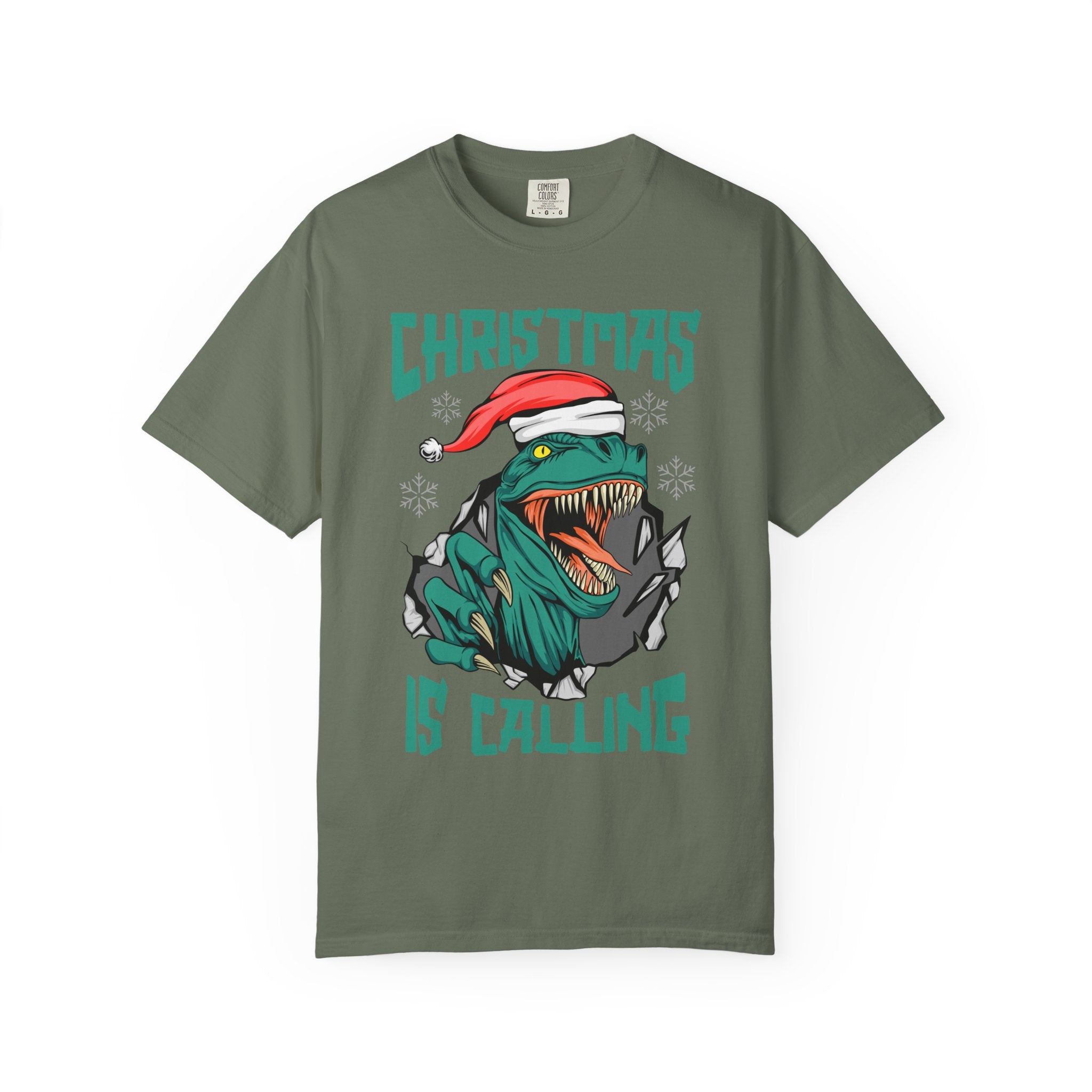 Santa T Rex Tee - Funny Dino Shirt - Christmas Holiday Gift - Sinful Threads