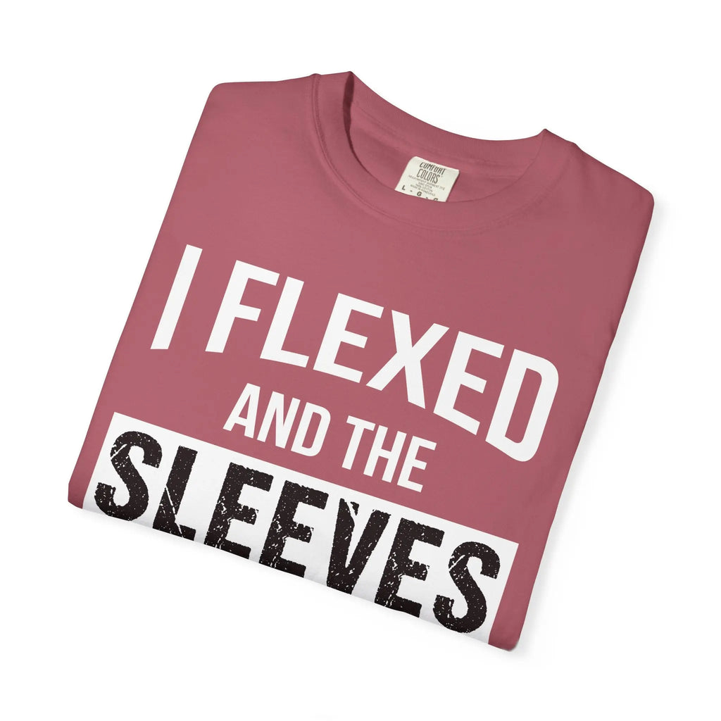 I Flexed Sleeves Statement T-Shirt - Premium Gym Humor Tee Printify