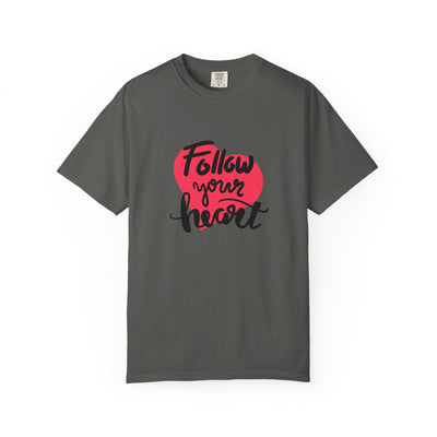 Follow Your Heart Tshirt - Buy Minimalist Heart Quote Gift Tee - Sinful Threads