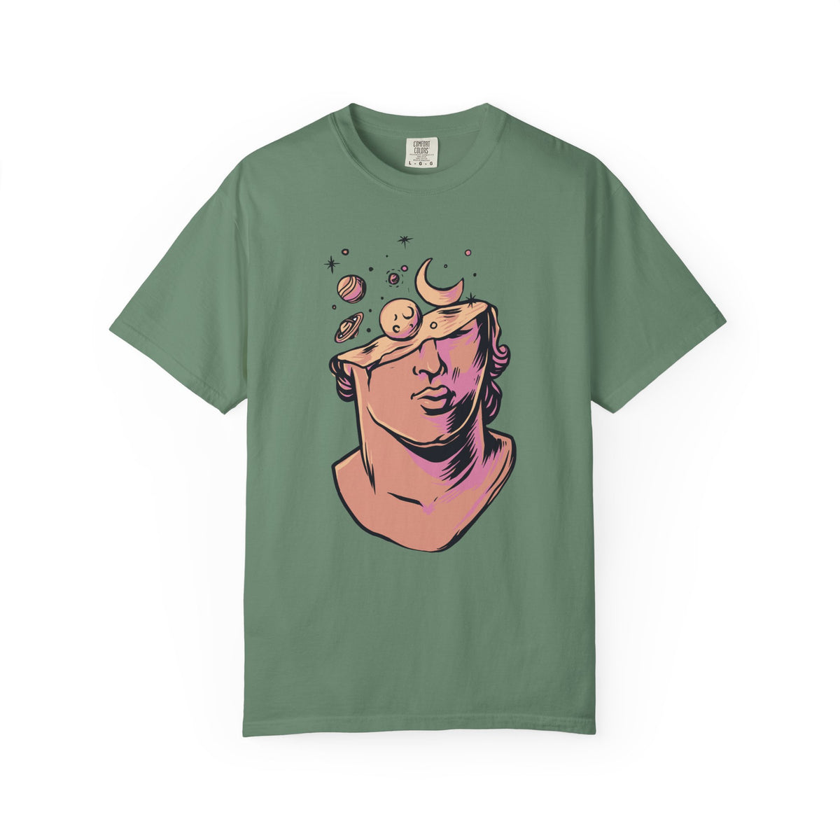 Celestial Space Bust Creative Unique Style T-Shirt - Sinful Threads