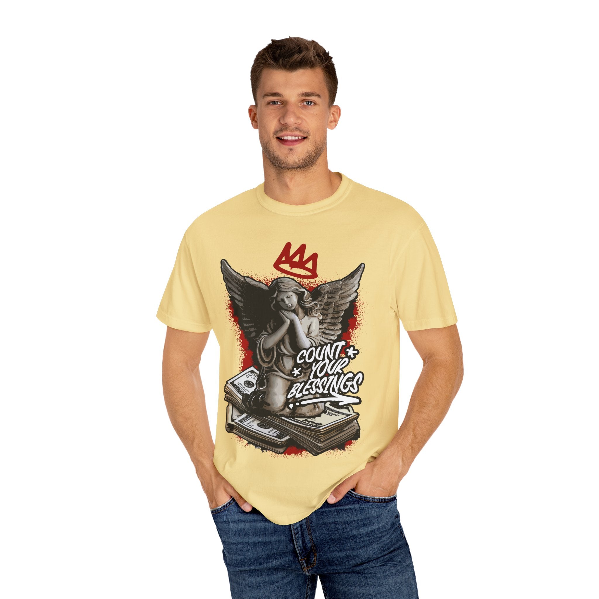 Count Your Blessings Angel Tee – Crown Inspired Shirt - Sinful Threads