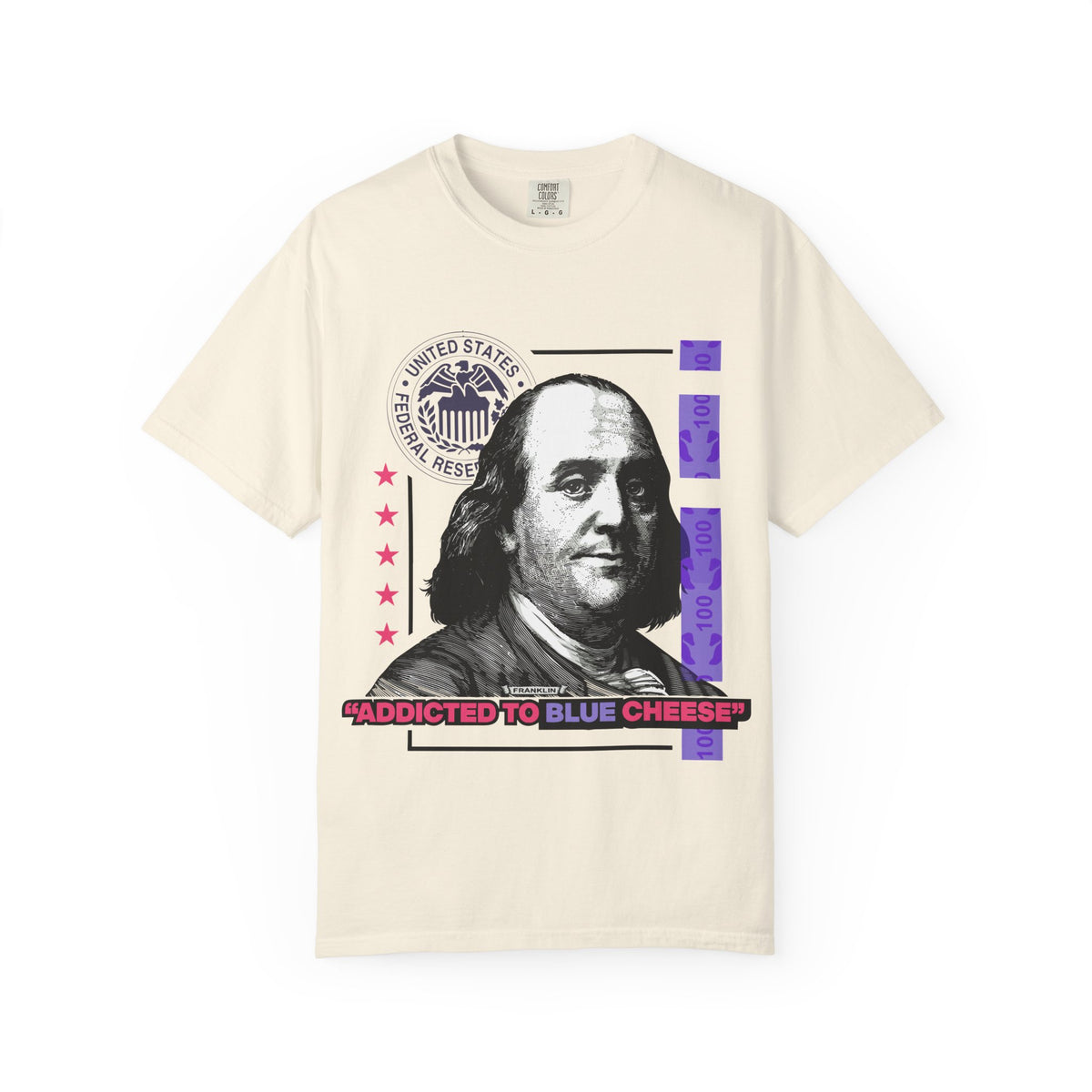 Blue Cheese Tee – Ben Franklin Dollar Bill Streetwear